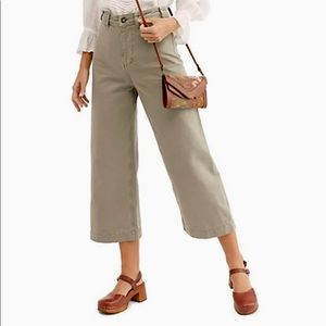 Free People Patti Cropped Pants- Moss size 27